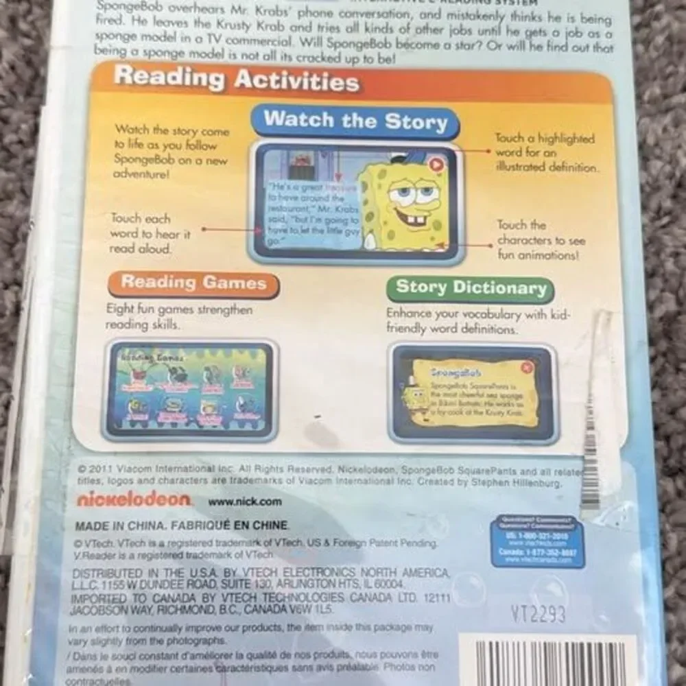 Tech V.Reader SpongeBob SquarePants disk NEW